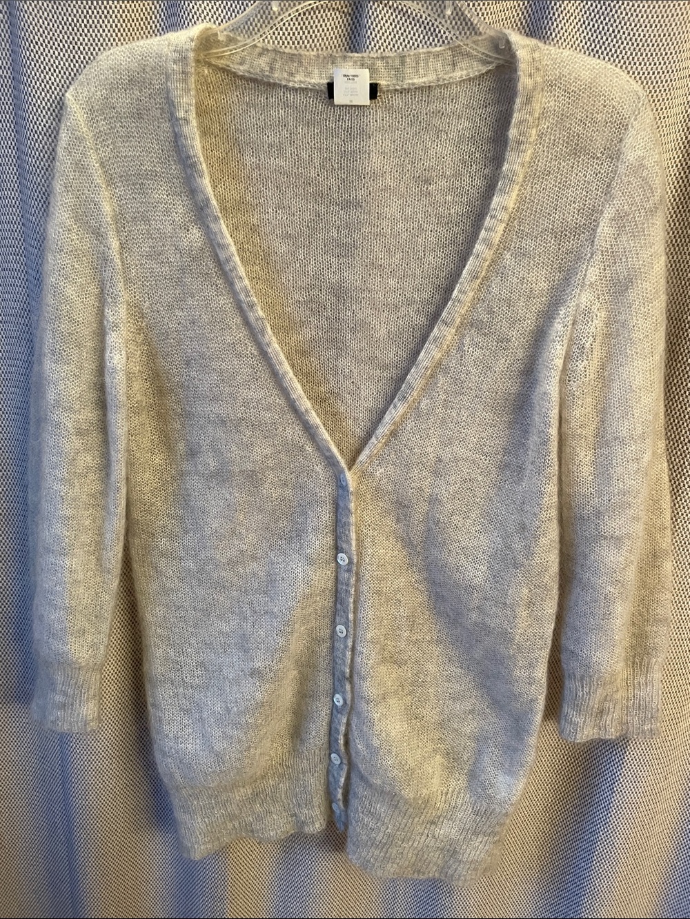 J. Crew Cream V-Neck Button Front Cardigan